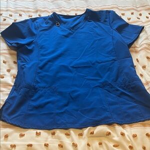 Classic Blue V-Neck Women's Top
